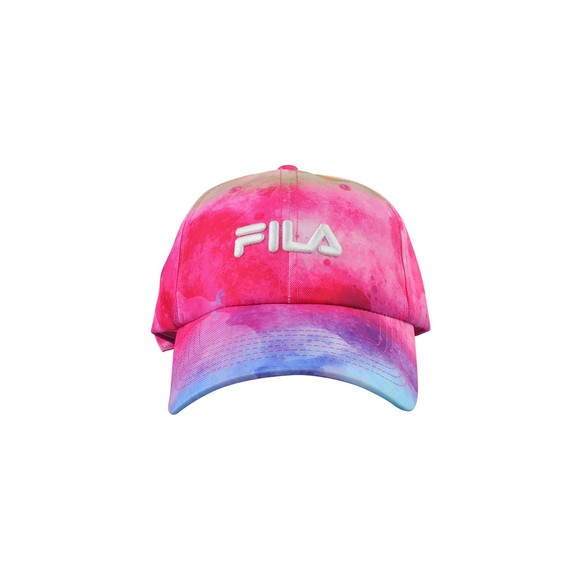 Fila Accessories - Fila Women’s Embroidered Pink Blue Multicolored Tie Dye Snapback Baseball Cap